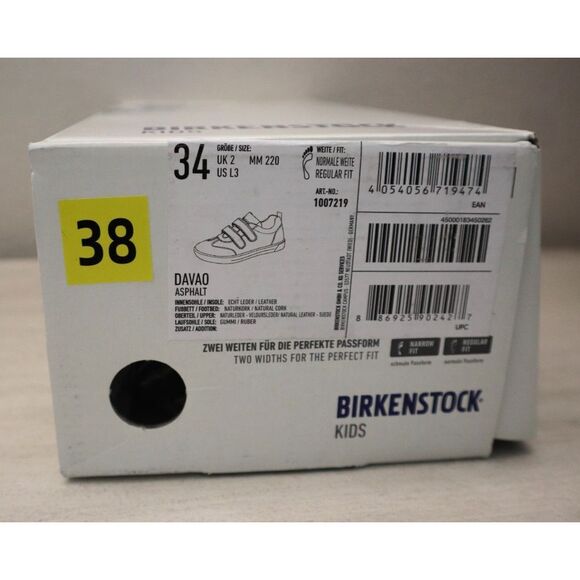 Birkenstock 1007219 Kids Sz EUR 34 US 3 Asphalt Davao Leather/Suede Shoes - Picture 15 of 15